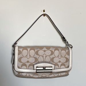 Pristine condition authentic white and off white coach purse